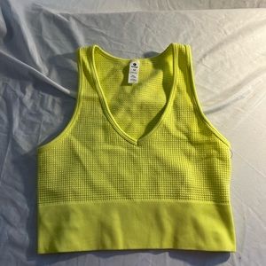 90 Degree By Reflex Cropped V-Neck Athletic Top